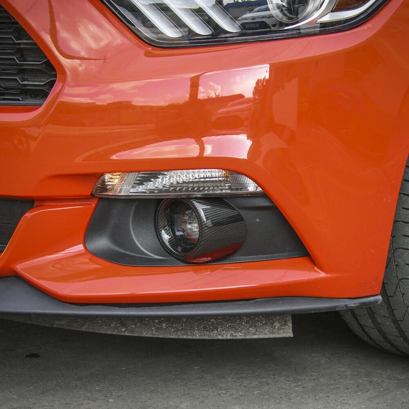 2 шт карбоновый передний противотуманный светильник Накладка для Ford Mustang