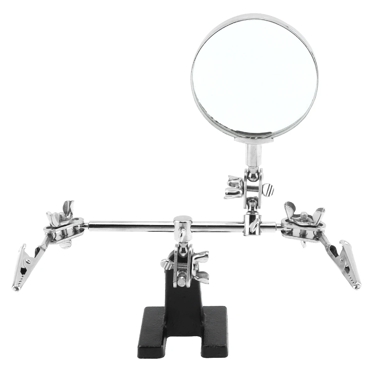Auxiliary Clip Adjustable Desktop Magnifier Loupe Glass Lens for Circuit Board Inspection Welding Soldering Stand Repair Tool