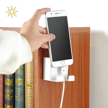 

Wall Mounted Remote Control Holder Storage Mobile Phone Plug Storage Rack Holder Stand Remote Control Base Support Hook K802