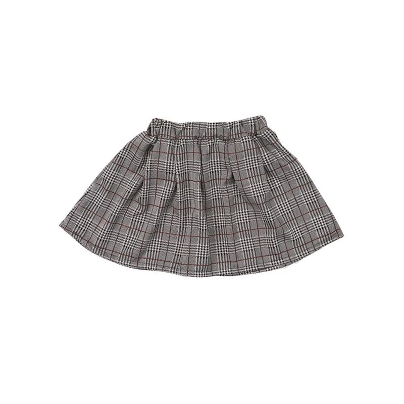 

hilittlekids Summer Casual Fashion Baby Girl Pleated Plaid Princess Skirt Children's Clothing