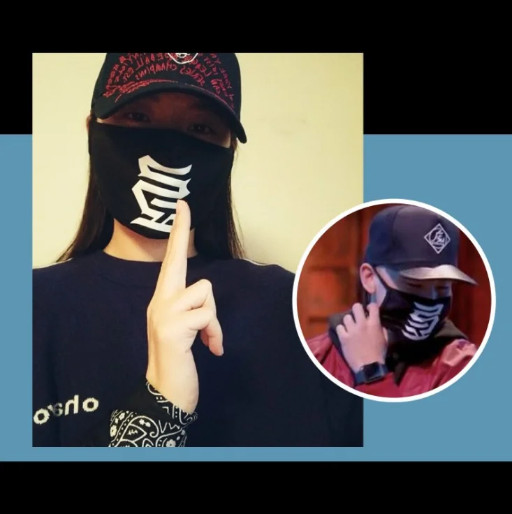 random Это волна хип-хоп масок jawn ha превратился в такой же вид KINJAZ ninja пыленепроницаемый дышащий - Цвет: random