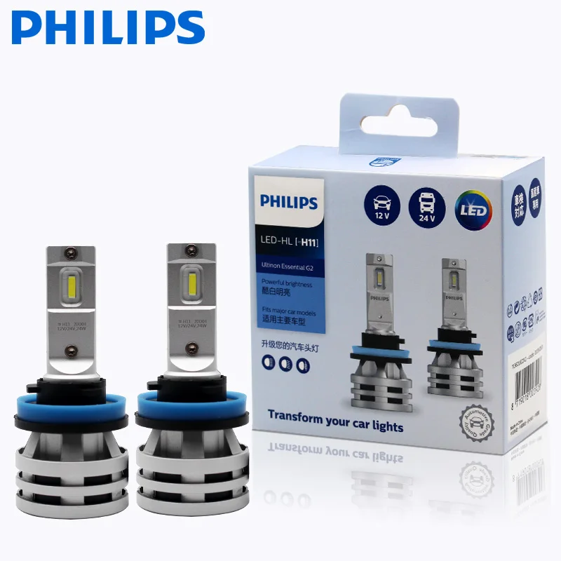 Forskudssalg Springboard maskulinitet Philips Ultinon Essential G2 Led Headlight Bulb H11 6500k Car Motorcycle  Fog Lamp 12v 24v Compatibility 24w Cold Light - Car Headlight Bulbs(xenon)  - AliExpress