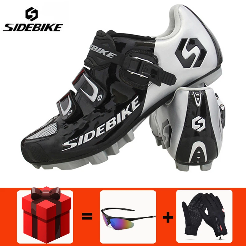 black SIDEBIKE/Мужская обувь для велоспорта; sapatilha ciclismo mtb ; zapatillas deportivas mujer; дышащая обувь суперзвезды; кроссовки для велоспорта - Цвет: black