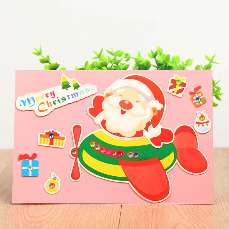 Santa Claus3 Saizhi Санта Клаус веселая Рождественская елка бумажные поздравительные открытки пожелания ремесло DIY Искусство ремесло набор детский сад развивающие игрушки - Цвет: Santa Claus3