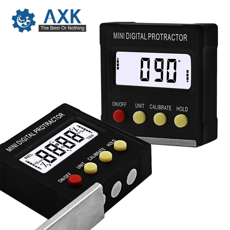 

360 Degree Mini Digital Protractor Inclinometer Electronic Level Box Magnetic Base Measuring Tools DT514