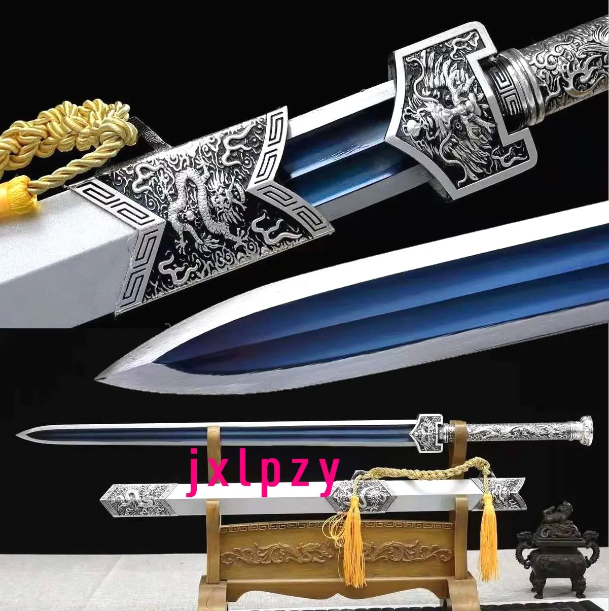 Handmade Chinese Kung Fu Sword Sharp High Manganese Steel Blade Wushu Martial Arts Han Dynasty Jian Full Tang | Дом и сад