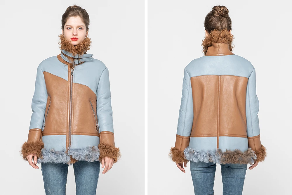 Новое поступление, Женская куртка из натуральной овечьей кожи, высокое качество, Тосканские шерстяные пальто, зимние толстые теплые куртки S9033