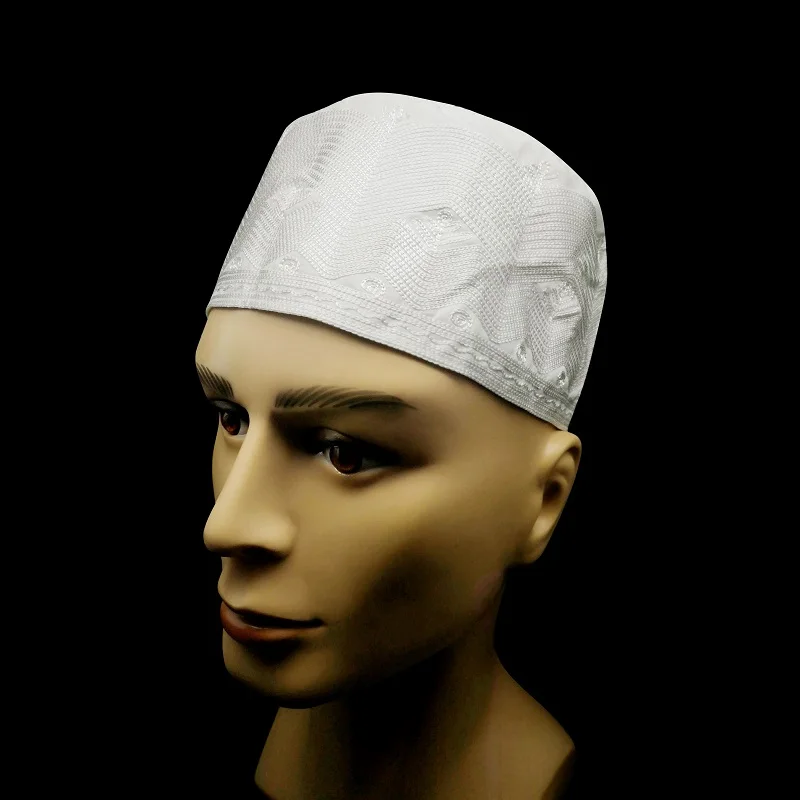 Белая Яркая модная мужская шляпа Kippah африканская арабские африканские