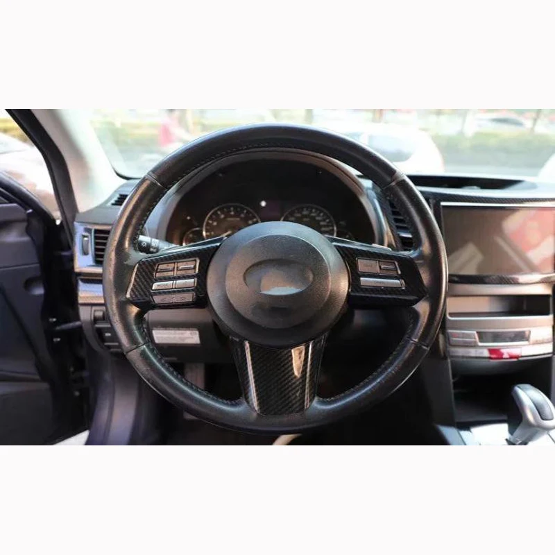 Для SUBARU Outback 2010- ABS интерьер автомобиля рулевое колесо Крышка отделка, наклейки аксессуары для стайлинга автомобилей молдинги