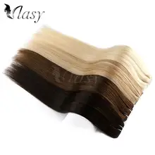 Vlasy 24 ''115g для наращивания на всю голову фабричного производства Remy человеческих волос 7 шт./компл. Натуральные Прямые волосы на заколках, Пряди человеческих волос для наращивания