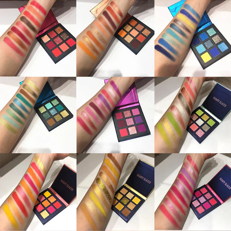 Beauty Glazed 9 цветов Палитра теней для век мерцающий матовый пигментный Пудра макияж