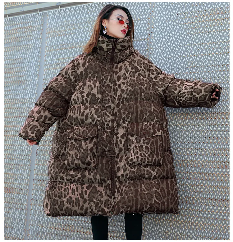 Max LuLu, модная Корейская женская зимняя верхняя одежда, женские утепленные зимние куртки, леопардовые стеганые пальто, Повседневная парка с длинным капюшоном