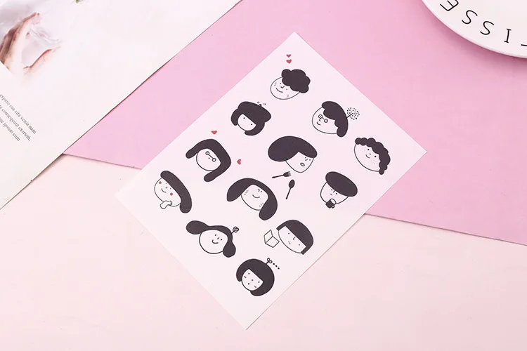 4 листа креативные милые украшения наклейка, сделай сам, скрапбукинг дневник наклейка Эсколар игрушка наклейка корейские канцелярские принадлежности