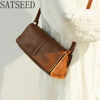 

2020 New High-quality Leather First Layer Cowhide Small Shoulder Bag Leather Female Bag Super Soft Leather Crossbody Bag