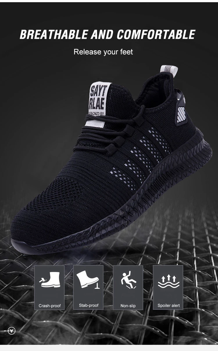 prova dwaterproof água anti-esmagamento aço toe punctura