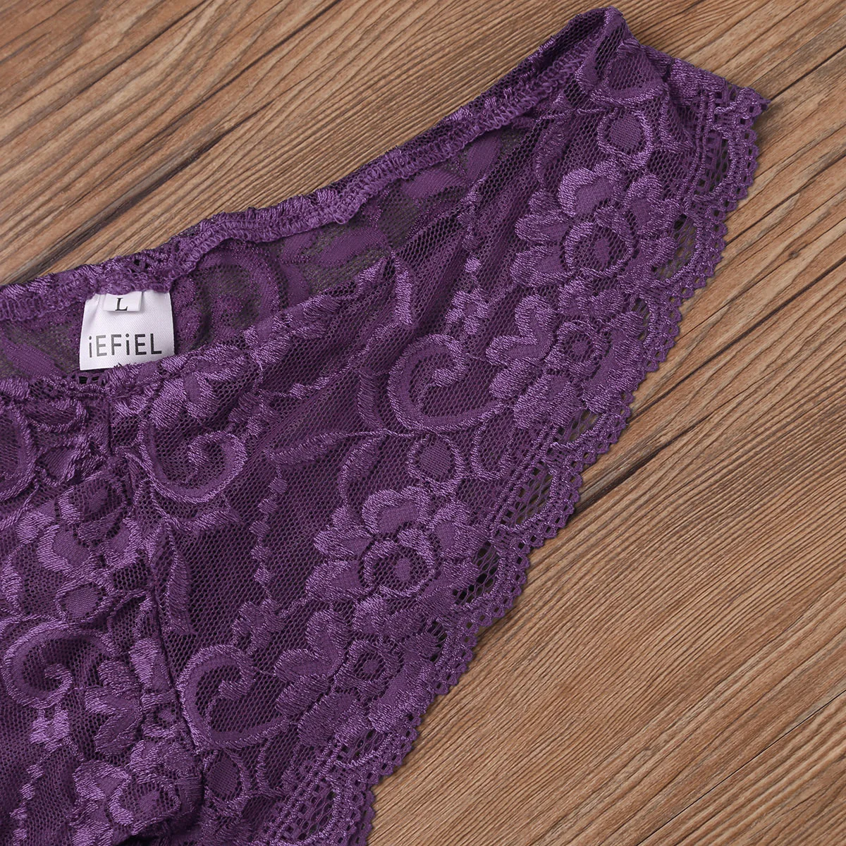 Men's Floral Lace Sheer See-Through Lingerie