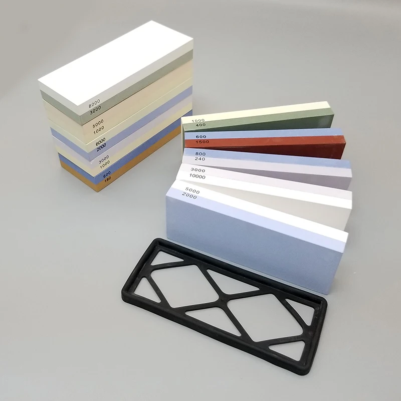 

Large double-sided oilstone whetstone mirror polishing knife with silicone anti-skid base 200mm*80mm