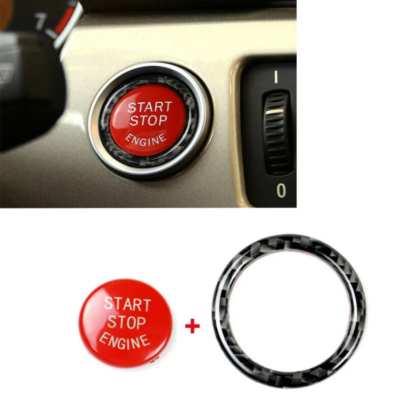 

Engine Ignition Start Stop Button Ring Trim Parts For BMW 3 Series E90 2009-2012