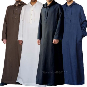 Islamic Clothing Men Muslim Thobe Ramadan Fashion Arabic Pakistan Saudi Arabia Abaya Dubai Hoodies Long