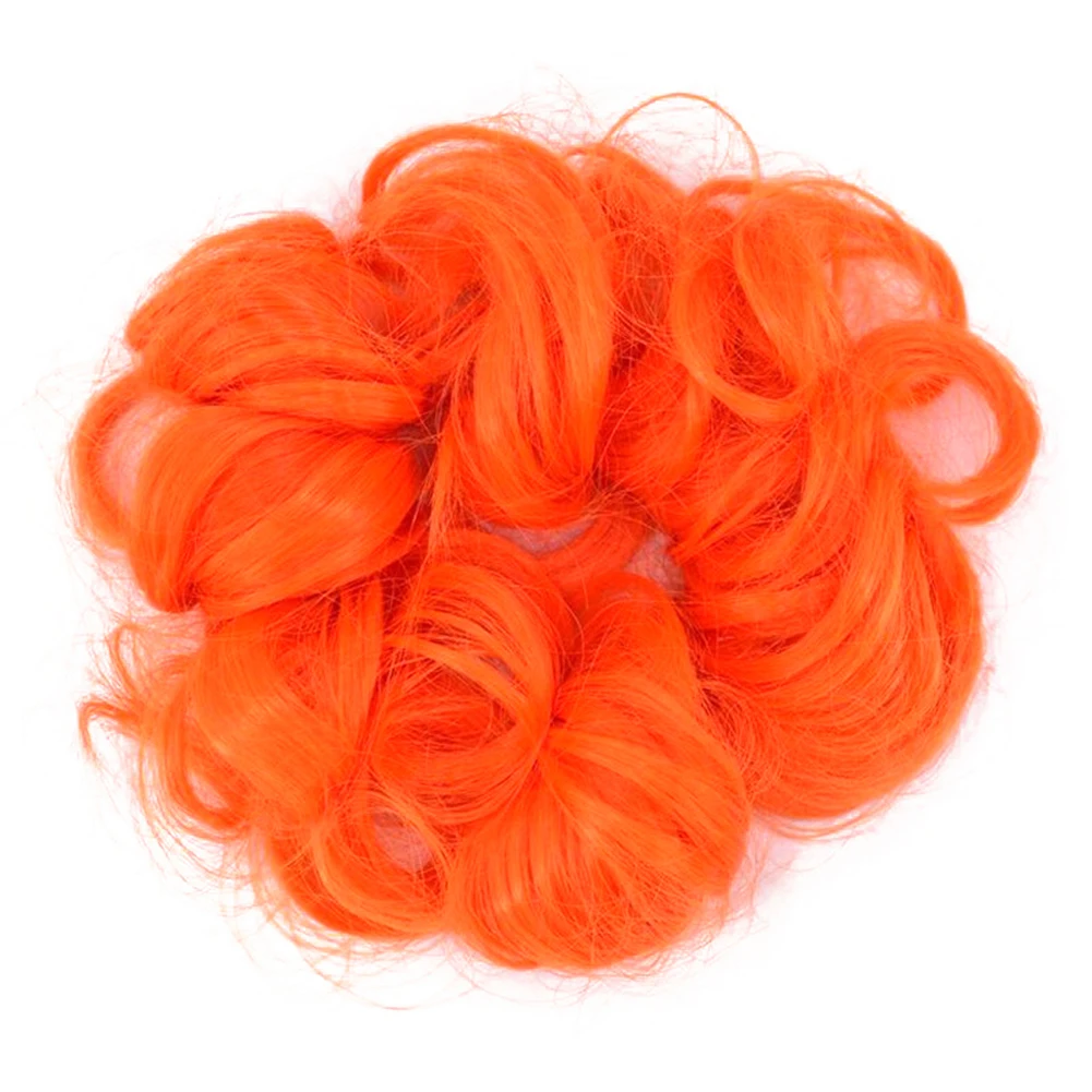 Модные женские волосы пучок наращивание волнистые вьющиеся грязный пончик шиньоны парик шиньон