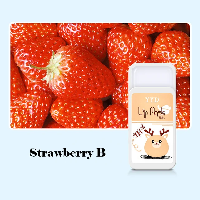 Innicare Cute Moisturizing Lip Mask Portable Lip Mask Exfoliating Labial Membrane Traveling Mini Lips Patch Korean Skin Care Strawberry B