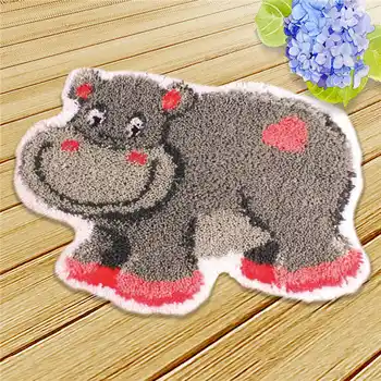 

Cute Mat Cushion Latch Hook Kit Embroidery DIY Craft Cross Stitch Needlework Embroidery Counted Cross-Stitching Kit Set For girl