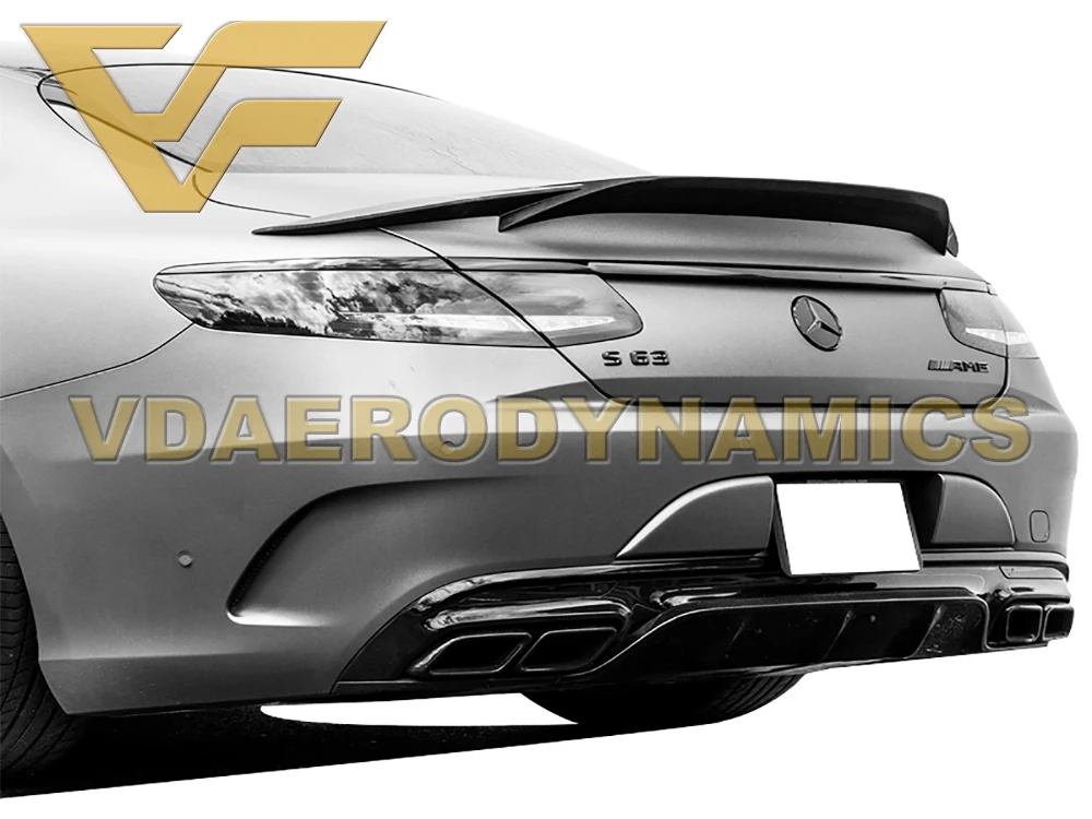 Подходит для 14 16 Benz S Class W217 C217 S63 Coupe VAD R задний спойлер из углеродного
