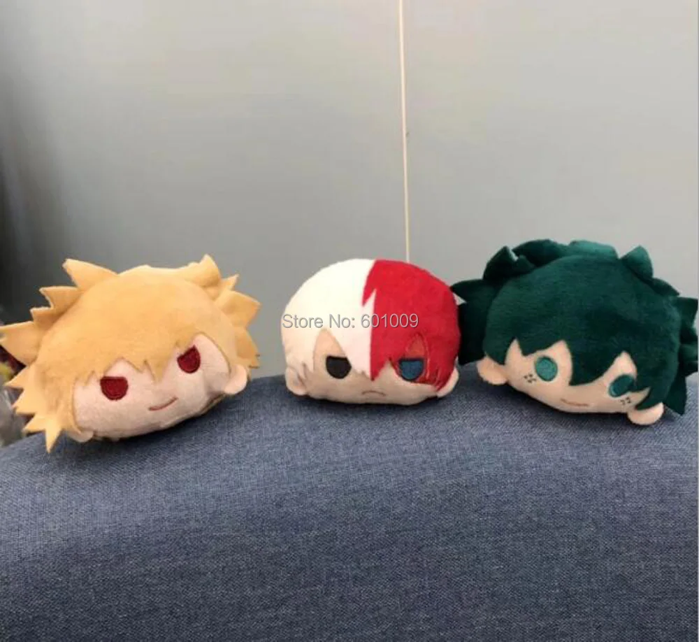 10 шт./партия 3 вида стилей My Hero Academy Bakugou Katsuki Todoroki Shoto Midoriya Izuku 8 см сумка для монет Плюшевая Кукла розничная