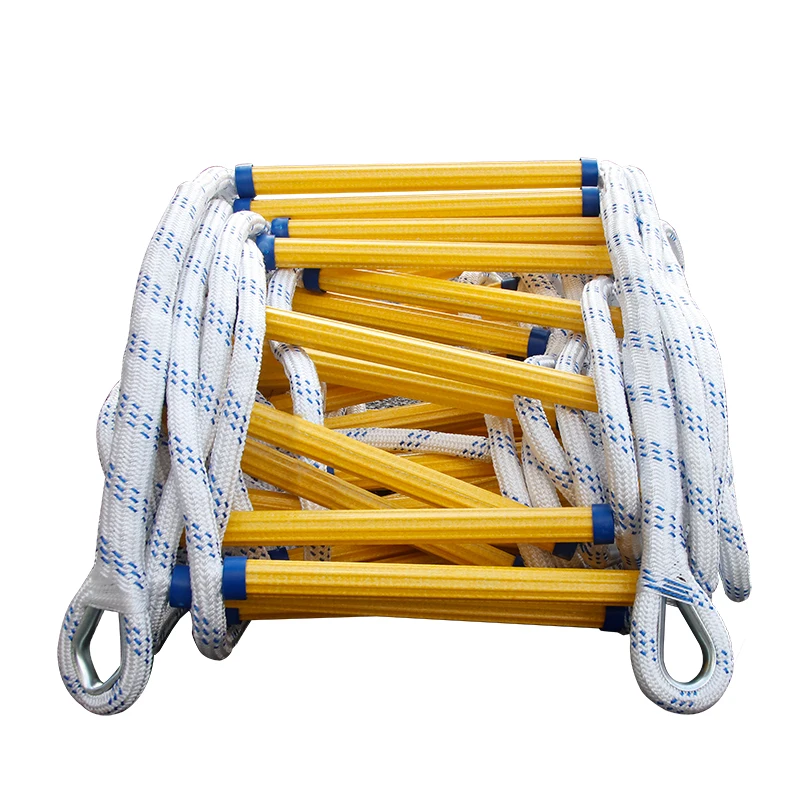 Light portable folding rope ladder soft ladder fire escape anti slip