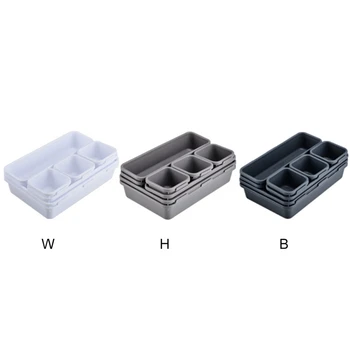 

8 Stks / Set Huis Lade Organizer Box Trays Opbergdoos Kantoor Opslag Keuken Badkamer Kast Sieraden Make Bureau Doos Organisatie