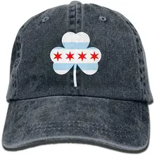 Chicago Flag Shamrock взрослые регулируемые джинсовые Хлопковые бейсболки