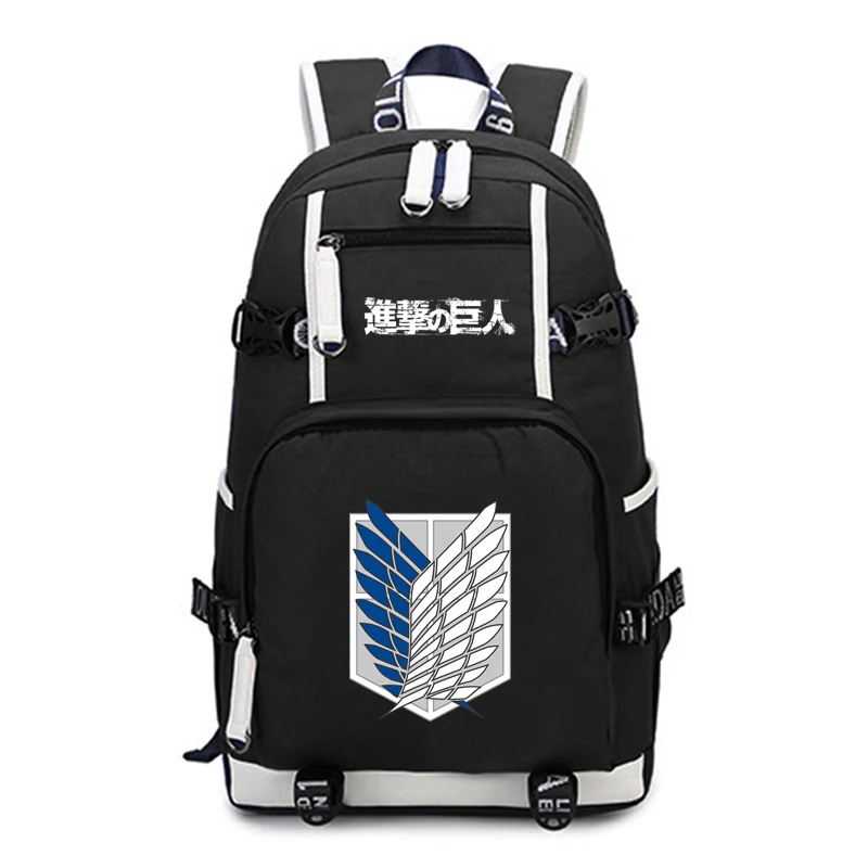 Школьная сумка Attack on Titan для подростков, мальчиков, девочек, студентов, Снова в школу, книга большой емкости, женская, мужская сумка, рюкзак, повседневный ранец - Цвет: Хаки