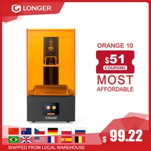 SLA Impressora Acessível LONGER Orange10 3D 3D Impressão Inteligente Apoio Rápido Corte de Luz UV de Cura Fácil Operar de Nível de Entrada impressão 3d 3D Drucker Printer 3d