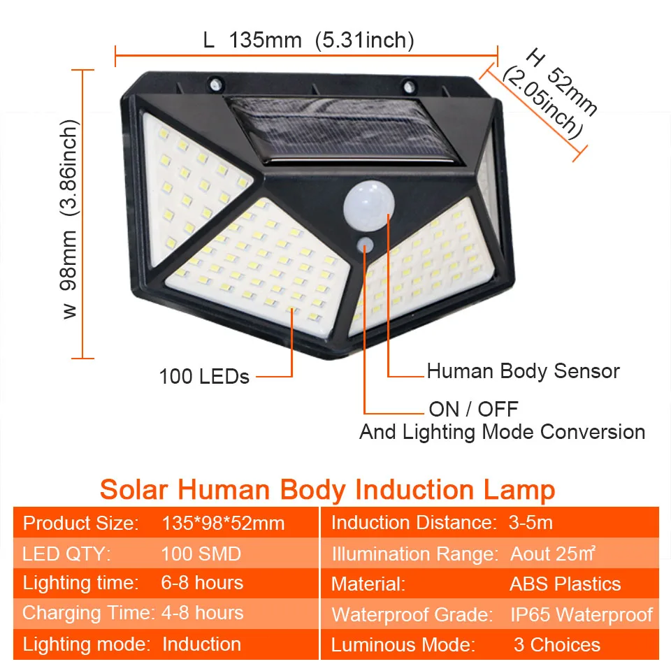 07 4 sides 100LED solar light 07