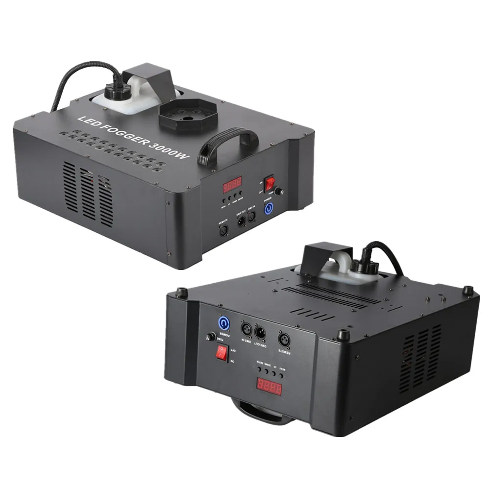 

2pcs/lot Professional High Power 1500W Smoke Machine With RGB LED Lights Wireless Remote DMX512 Stage Fogger Ejector Fog Machine