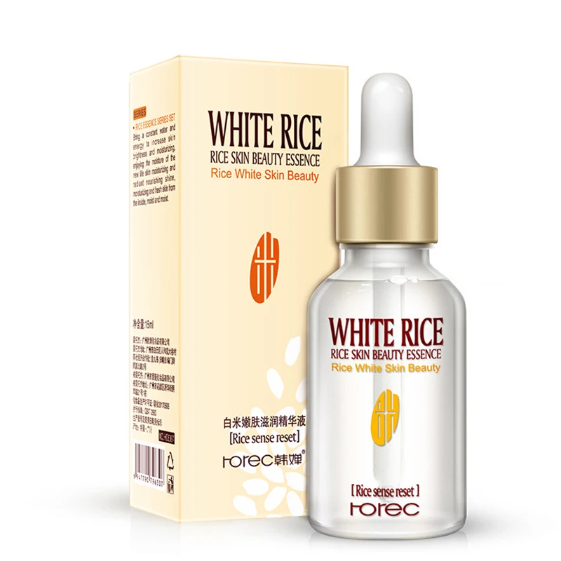 15 мл белая рисовая отбеливающая сыворотка увлажняющий крем для лица против морщин и старения мелкие морщины на лице Лечение Уход за Кожей акне