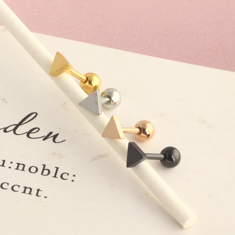 Stainless Steel Mini Stud Earrings Helix Cartilage Tragus Lobe Ear Piercing Jewelry Conch Ear Stud Barbell Wholesales 3 color