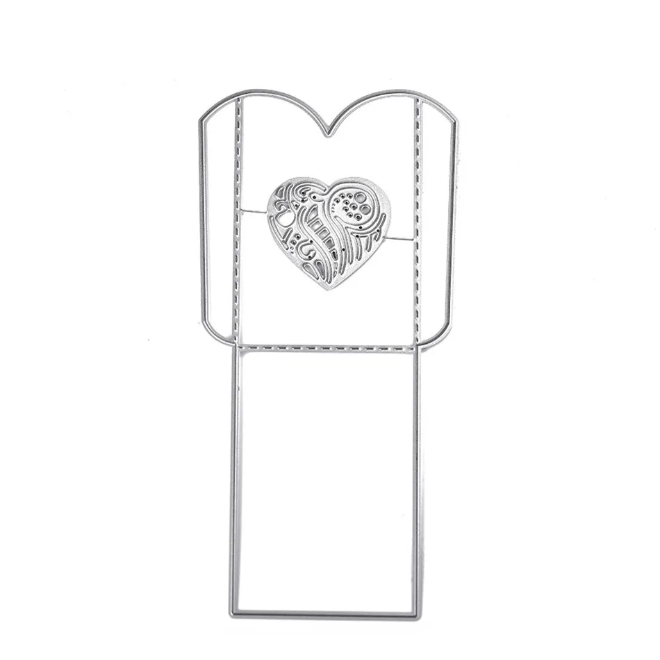 YaMinSanNiO Heart Bag Box Stamps Metal Cutting Dies for Scrapbooking Making Cards Photo Album Decorative Embossing Craft Stencil