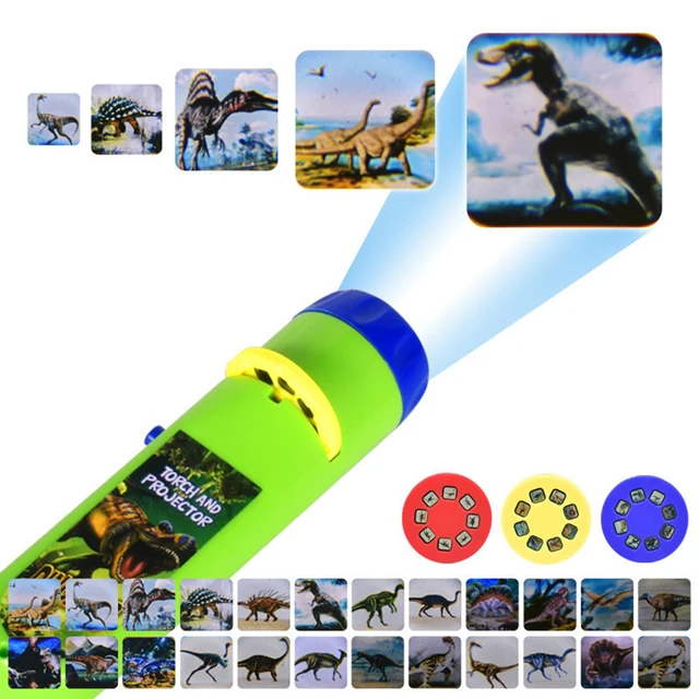 Educational Torch Projector Lamp Flashlight Projection Play Toys Torch Lamp Solar Projector Dinosaur Kids Torch and Projector 1