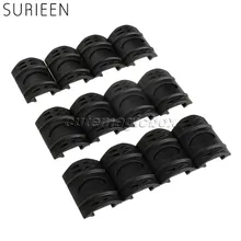 12 шт./партия полезные тактические уличные Вивер Пикатинни Черный рельс резиновые панели Защитная крышка Handguard Quad Rail протектор Чехлы