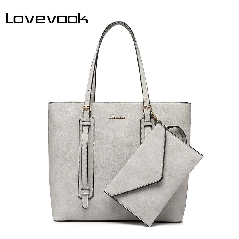 Tanie LOVEVOOK marka moda torba na ramię dla kobiet wysokiej jakości kopertówka torba kompozytowa zipper duża pojemność skrzynki nowe torebki torebki