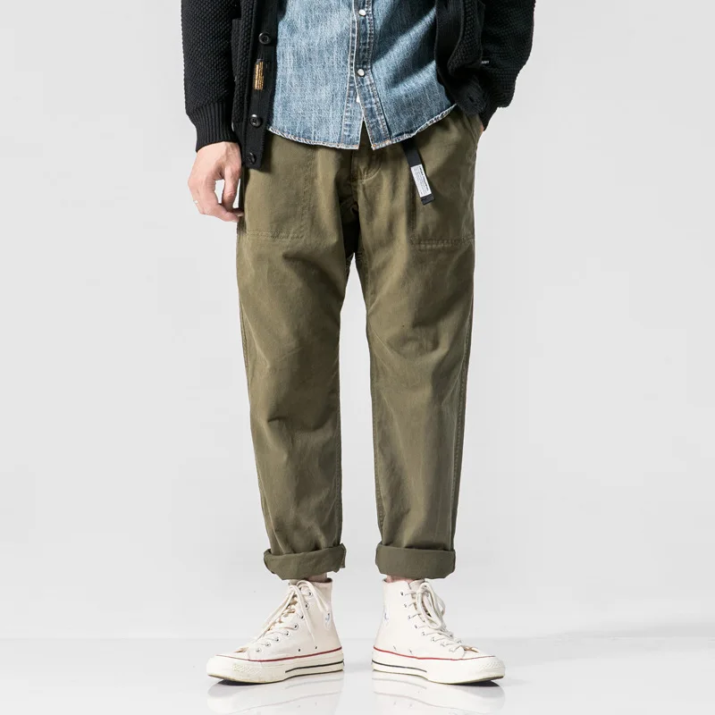 

Fashion outside Japanese-style Spring And Autumn Popular Brand Bib Overall Harajuku-Style Casual Straight-leg Pants Men's Loose-