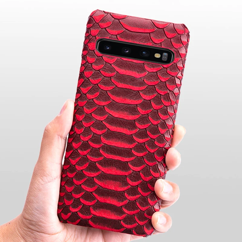Чехол для телефона для Samsung Galaxy S6 S7 S8 S9 S10 Plus, Note 8, 9, 10, плюс кожи питона текстура для A20 A30 A50 A70 A5 A7 A8 чехол