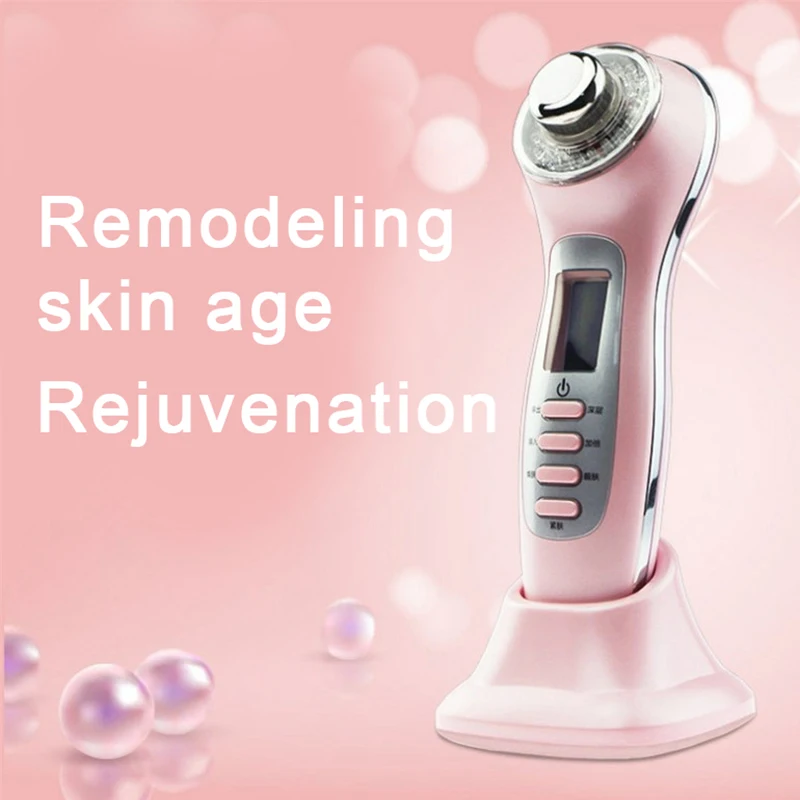  7 in 1 LED Photon Light Therapy Facial Care Tools USB Ion Ultrasonic vibration Beauty machine Tight - 4000462565927