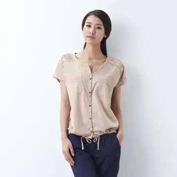 

2020 Women Short red Sleeve Shirt Top Garment