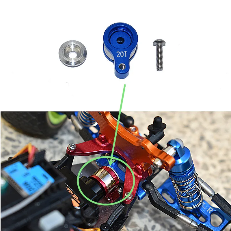 

LOSI 1/18 Mini-T 2,0 2WD стадион из алюминиевого сплава с пружинной разгрузкой 20T рулевая Шестерня LOS211012 LM020TSH