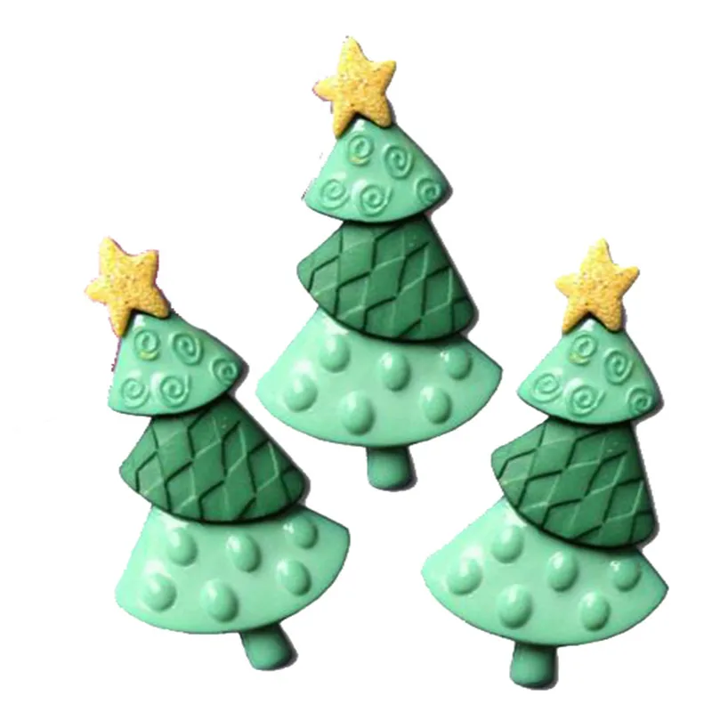 

Christmas tree Pendant Shape Epoxy Resin Jewelry Mold Transparent Silicone Mould Candy Chocolate Fondant Cake Baking Tools H136