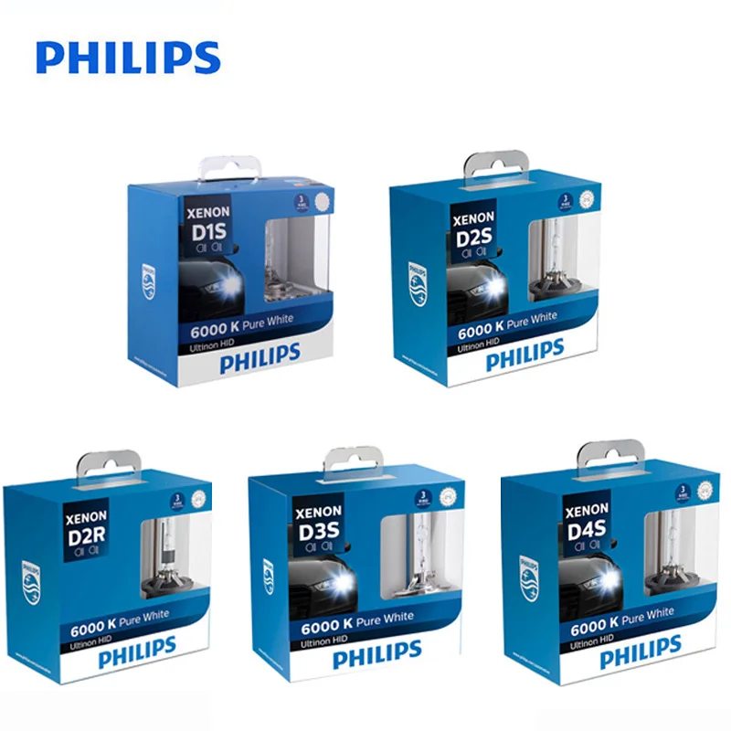 Philips-bombillas de xenón para coche, fría, HID, Ultinon, D1S, D2S, D2R, D3S, D4S, WXX2, 35W, 6000K AliExpress Automóviles y motocicletas