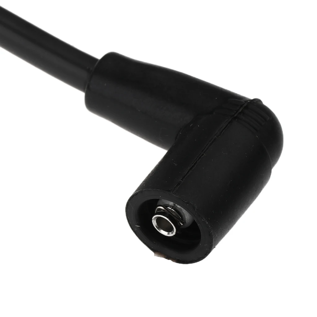 4 Pack Race Straight Spark Plug Wire Set Metal Rubber Spark Plug Wires with Boots at  Spark Plug End