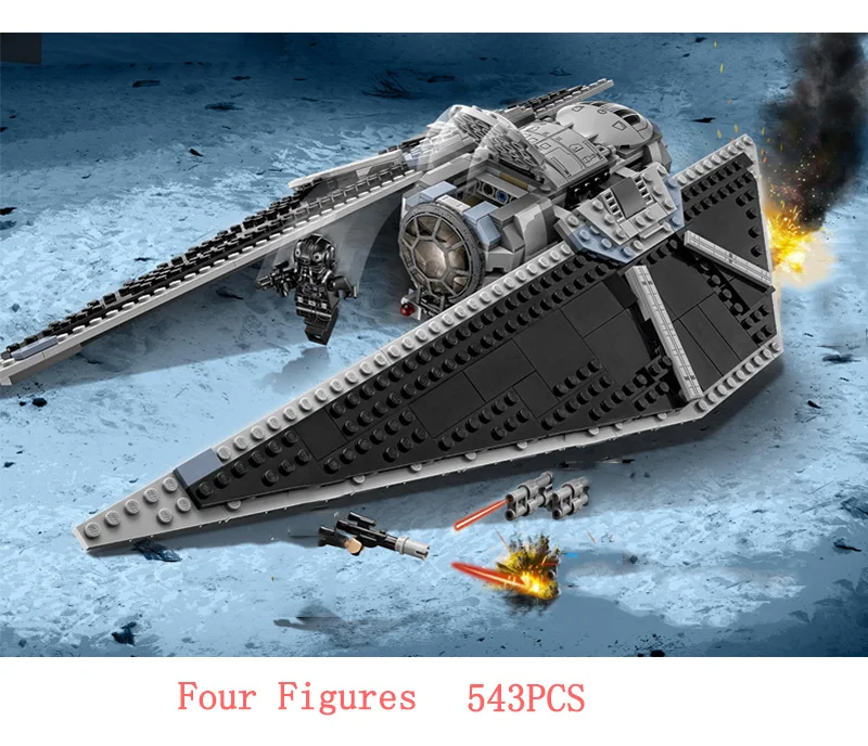 

For Legoing Star Wars 543Pcs The TIE Striker Model Star War Building Blocks Compatible Movie Legoed Starwars Figures Bricks Toys